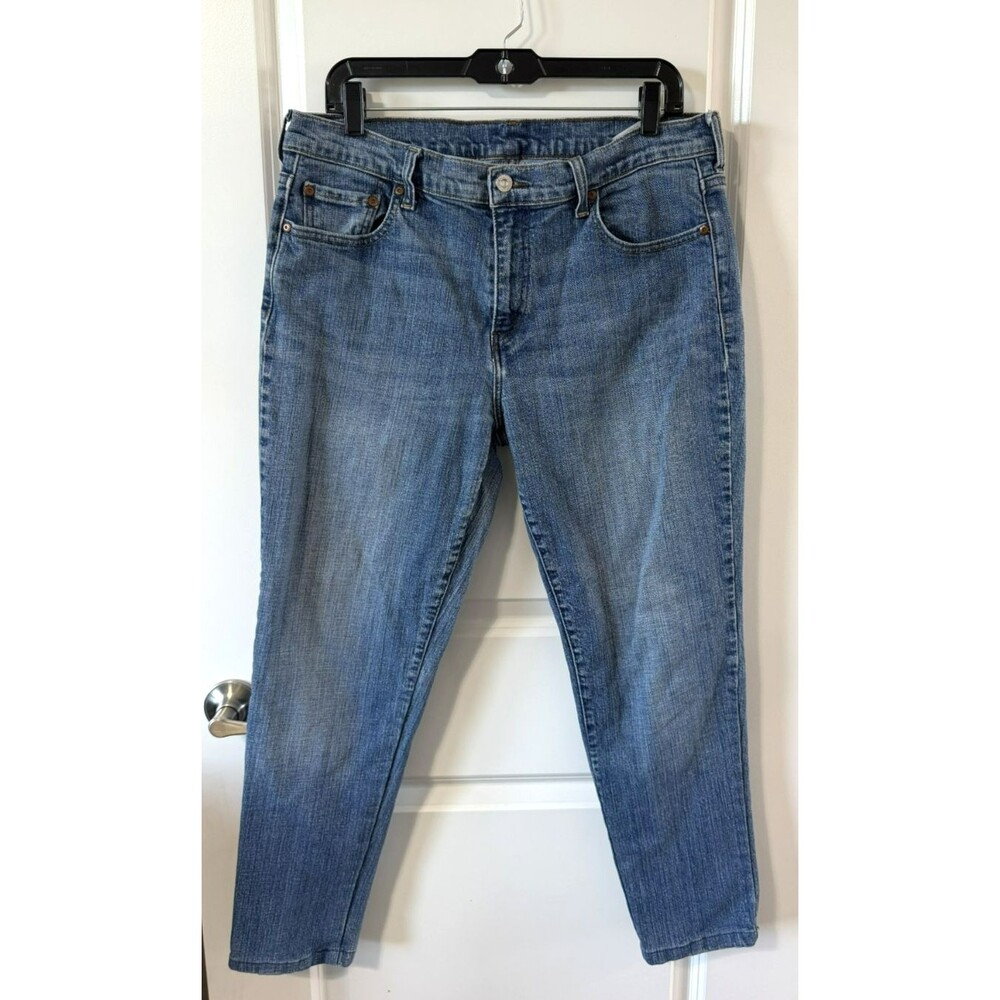 Levi Strauss & co Blue Denim Skinny Stretch Jeans Women 14 Medium - Picture 1 of 4